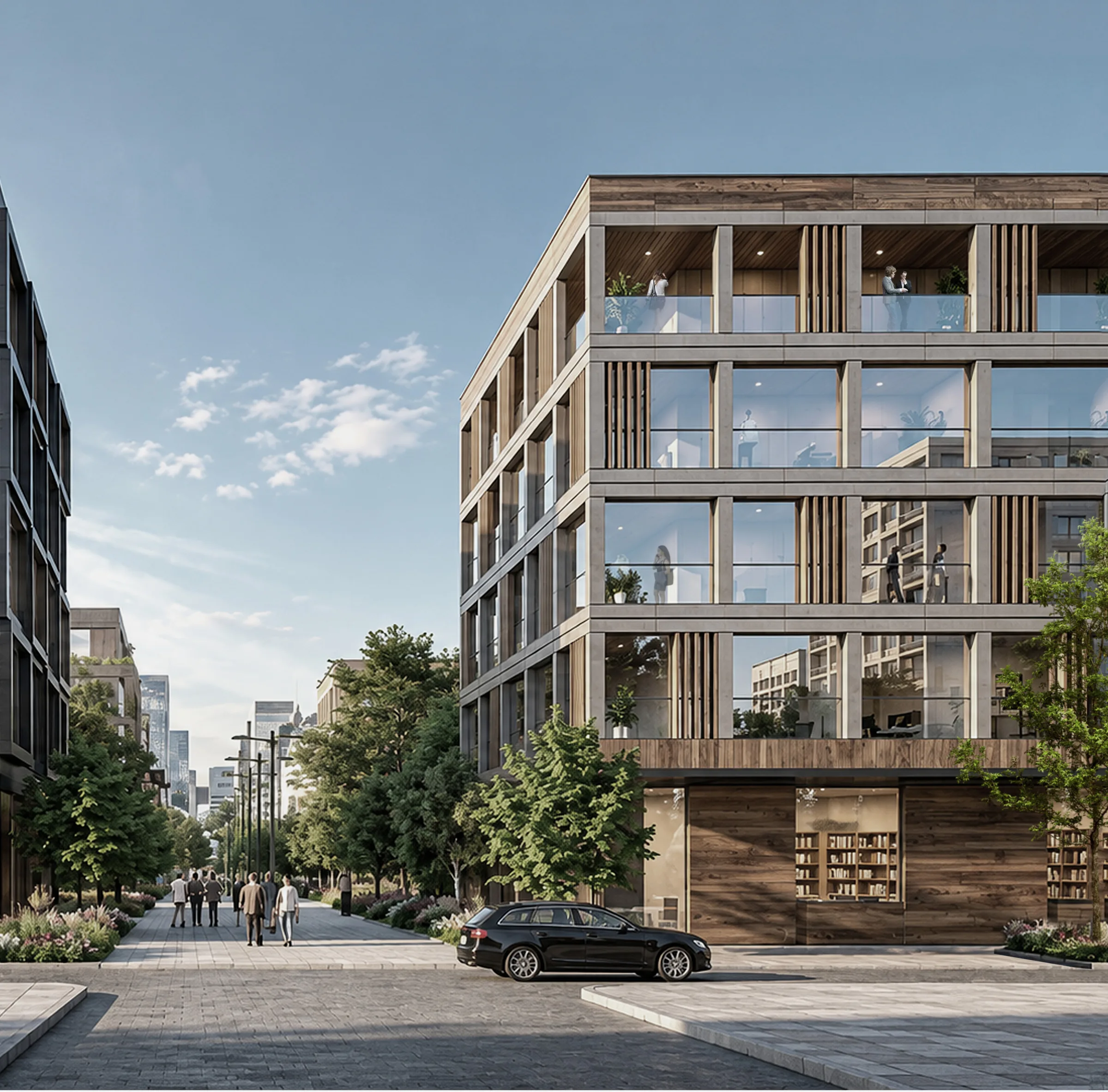 Architekturvisualisierung des Freiwald Areals